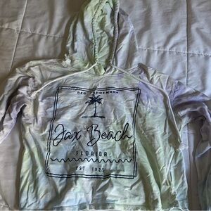 Jax Beach Florida Cropped Hoodie